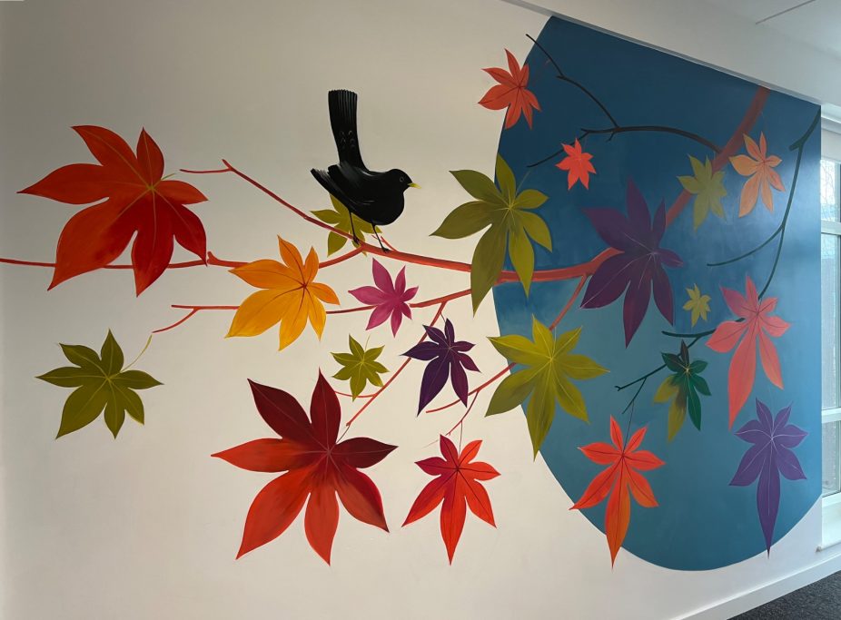 Office Space, Floral Mural, Mural Art, Mural