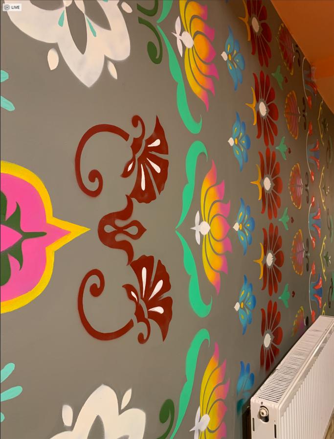 Indian Restaurant, Wall art, Traditional Art, Mural Art, Mural
